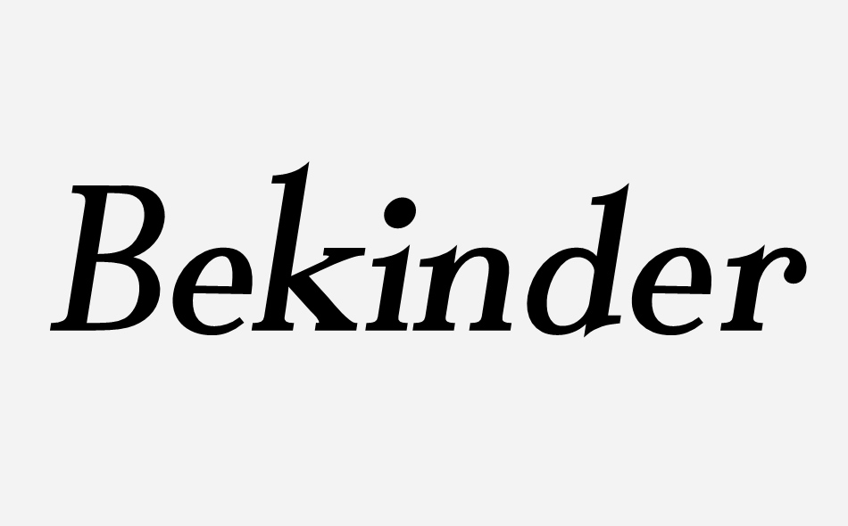 Bekinder font big