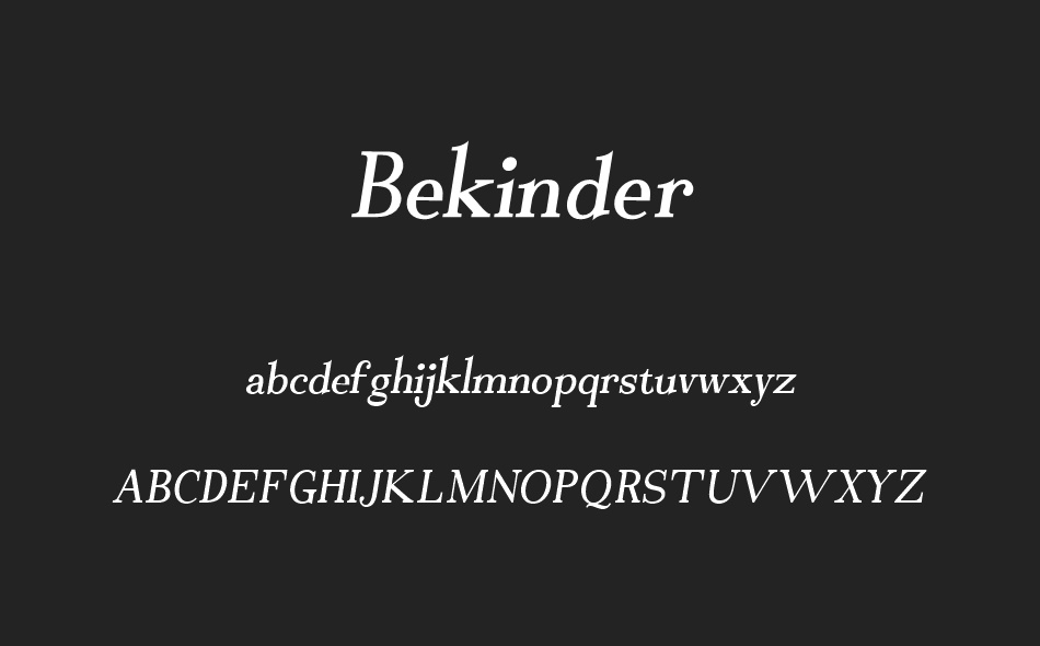 Bekinder font