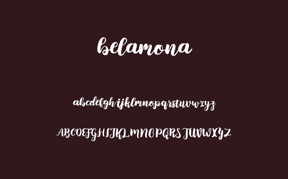 Belamona font