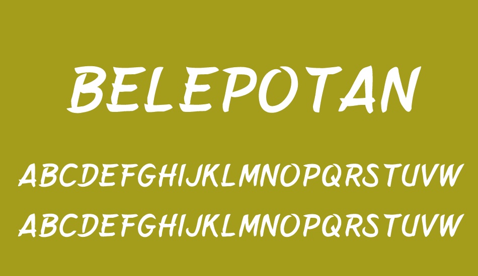 Belepotan font