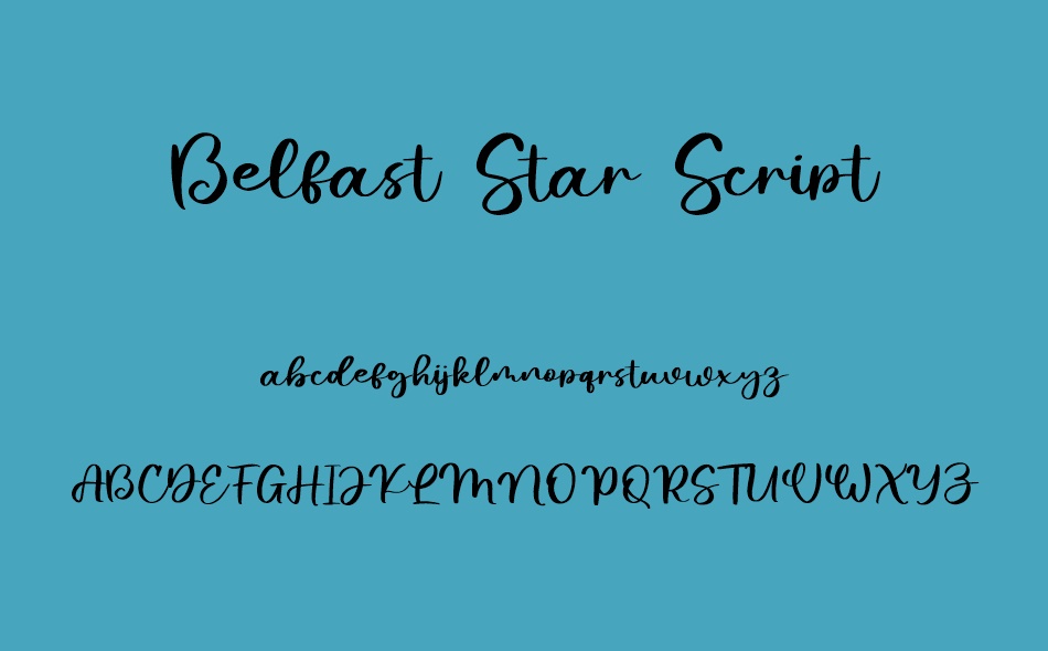 Belfast Star Script font