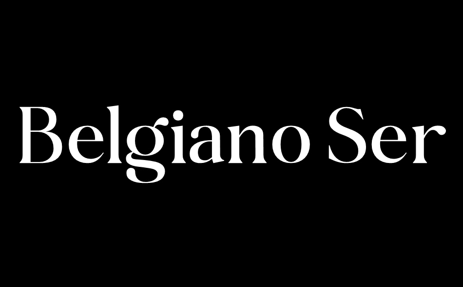 Belgiano Serif font big