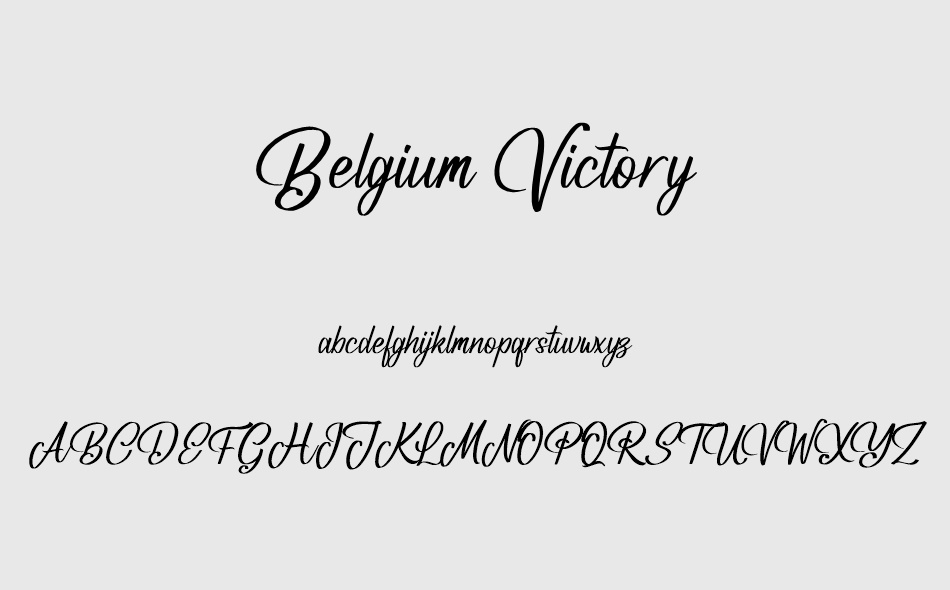 Belgium Victory font