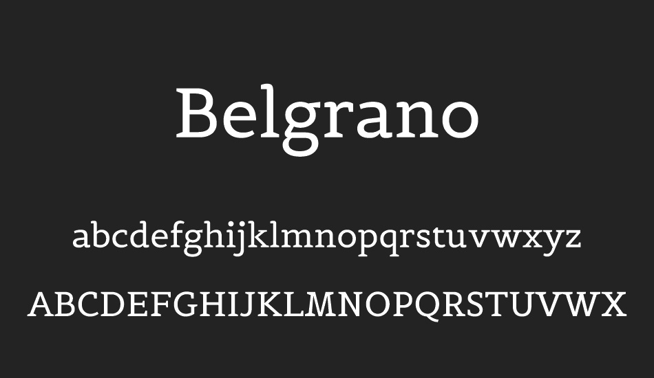 Belgrano font