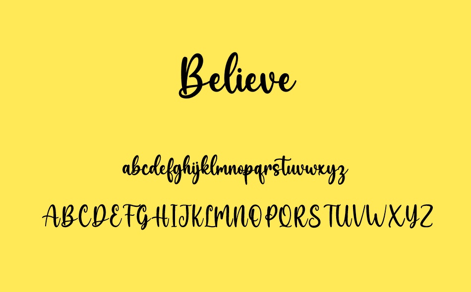Believe font