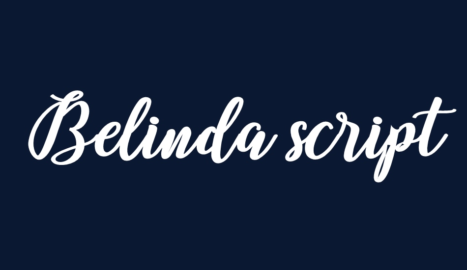 Belinda script font big