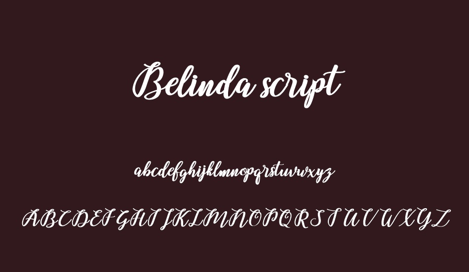 Belinda script font
