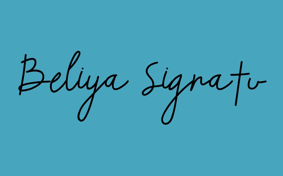 Beliya Signature font big