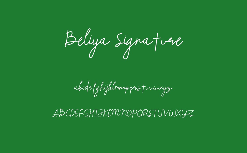 Beliya Signature font