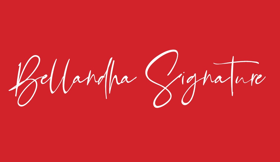 Bellandha Signature font big