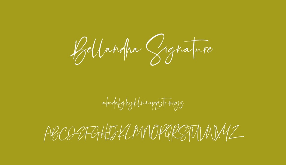 Bellandha Signature font