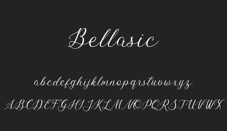 Bellasic font