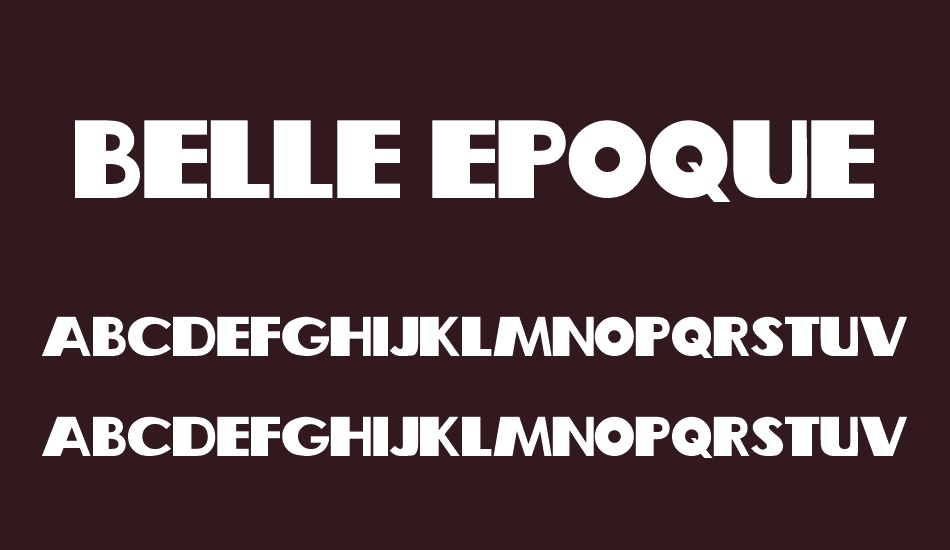 Belle Epoque font