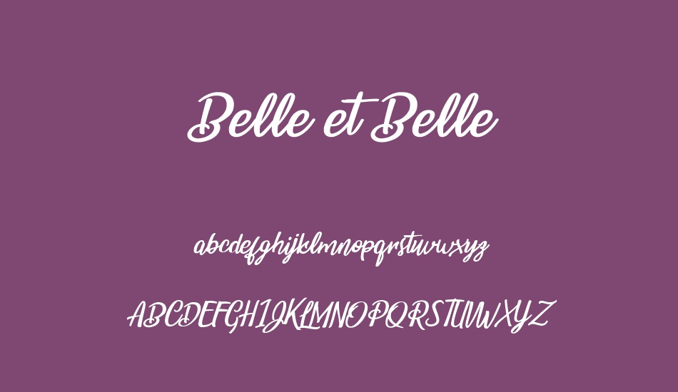 belle-et-belle-personal-use font