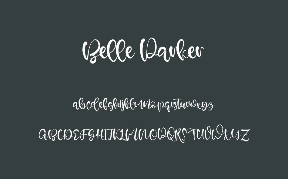 Belle Parker font