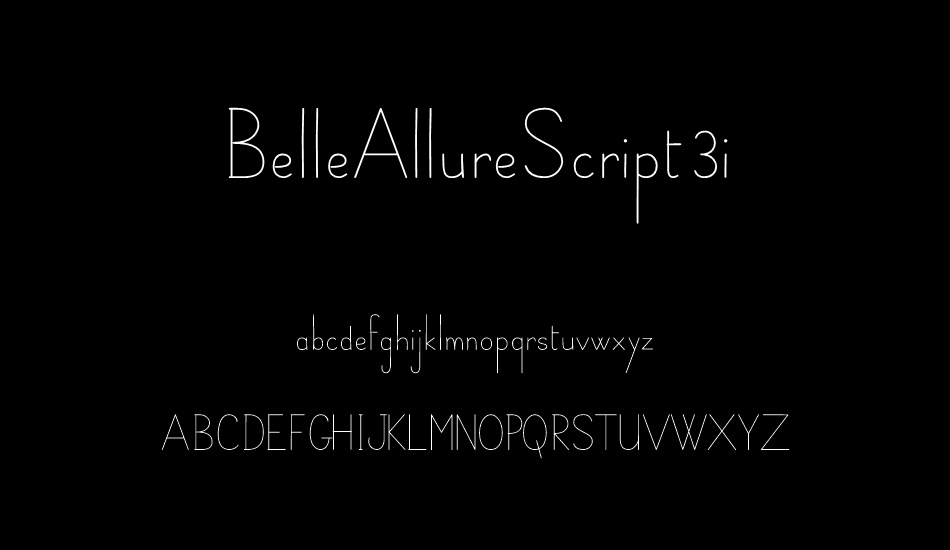 BelleAllureScript3i font