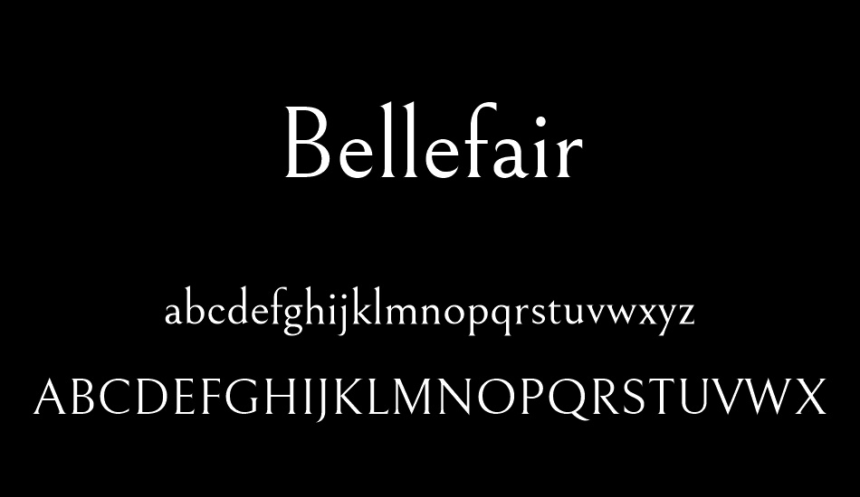 Bellefair font