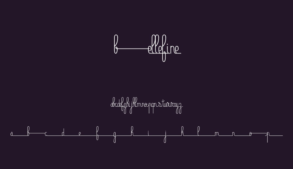 Bellefine font