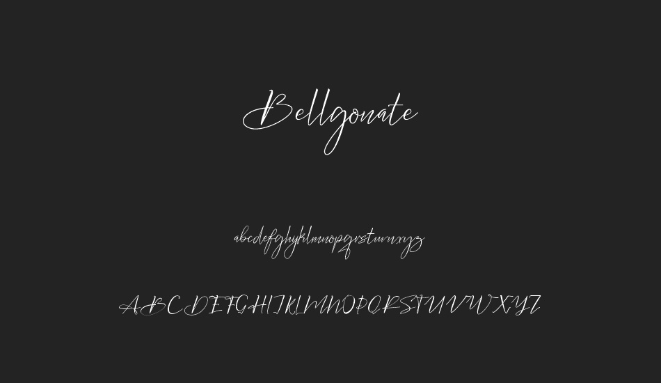 Bellgonate font