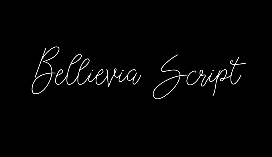 Bellievia Script font big