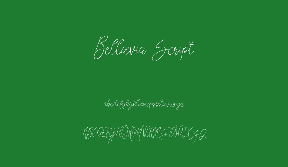Bellievia Script font