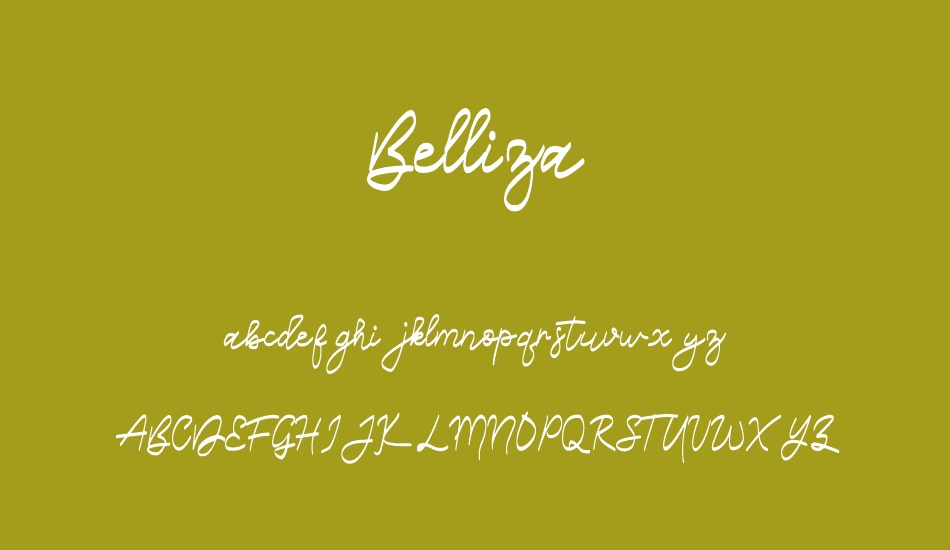 Belliza font
