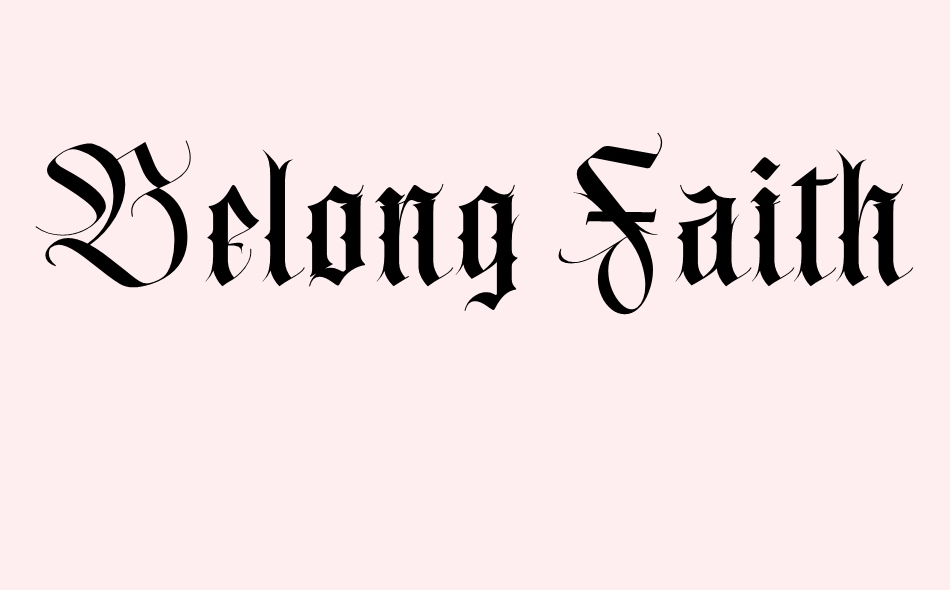 Belong Faith font big