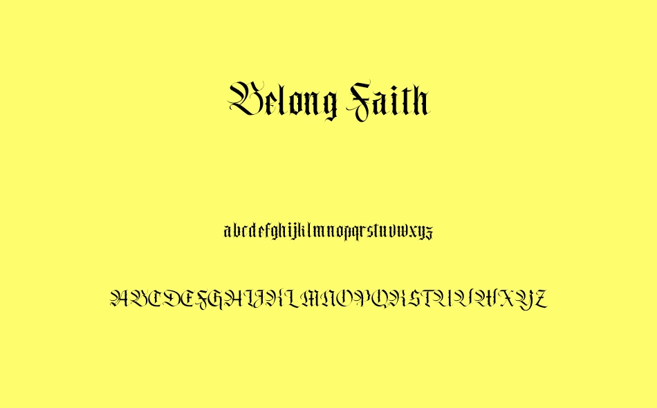 Belong Faith font
