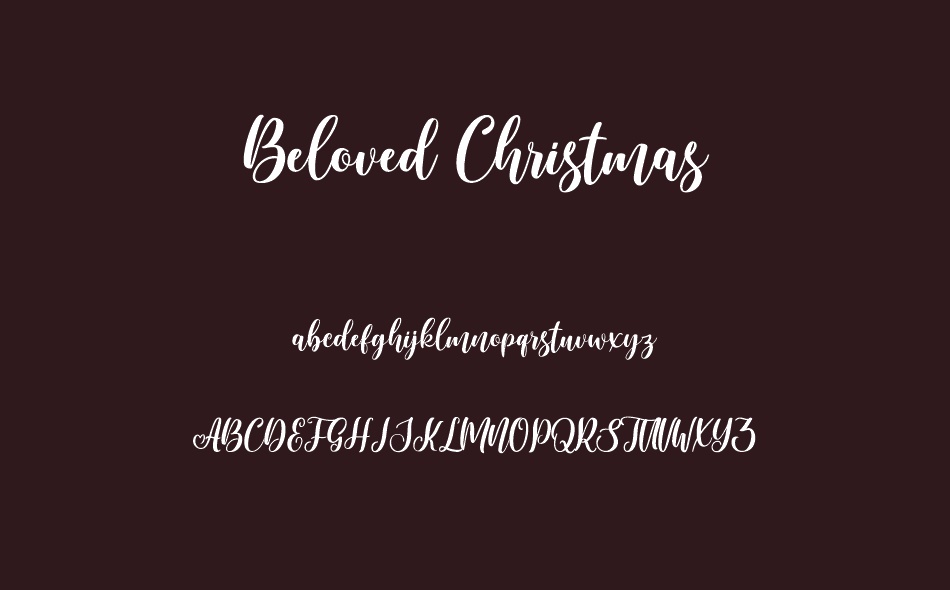 Beloved Christmas font