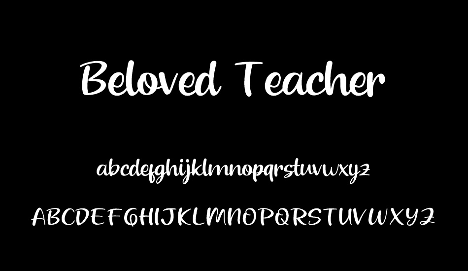 Beloved Teacher font
