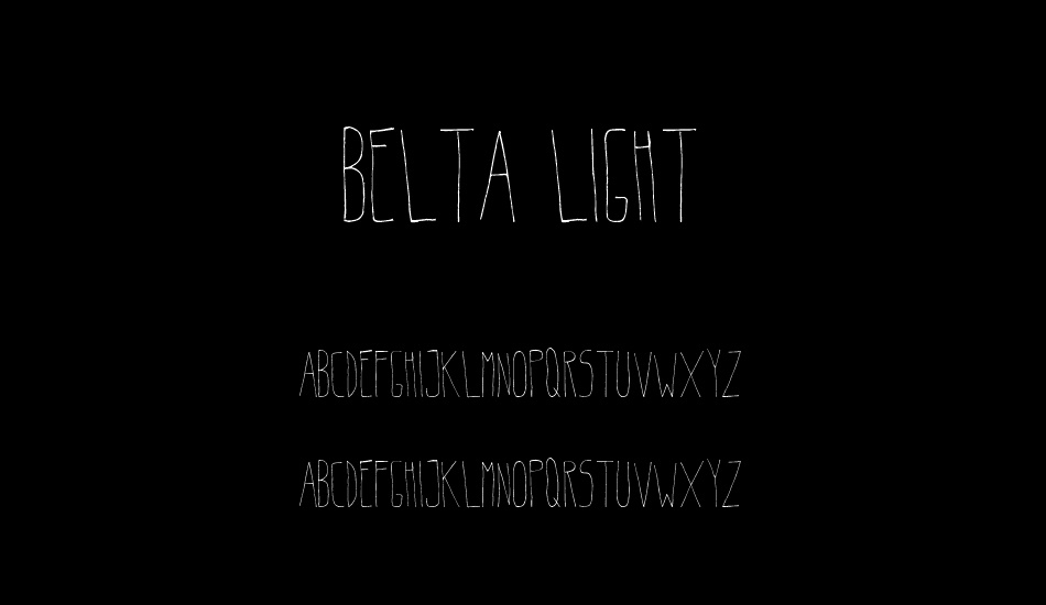 Belta Light font