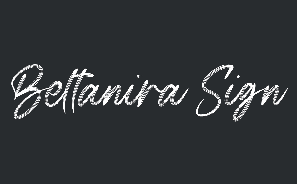 Beltanira Signature font big