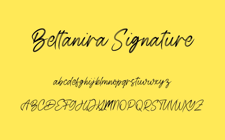 Beltanira Signature font