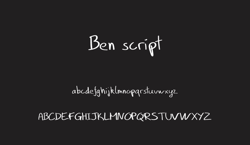 Ben script font