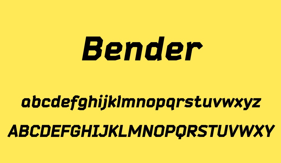 Bender font