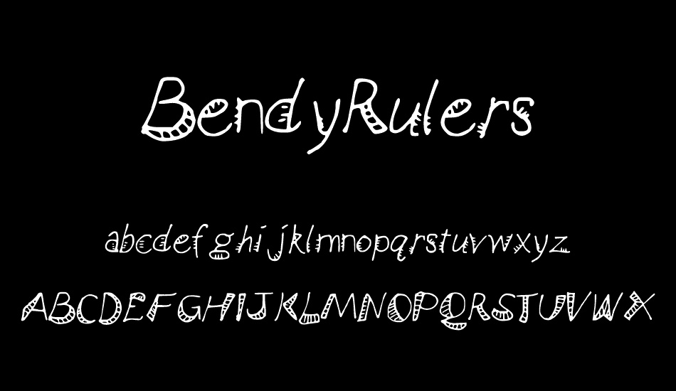 BendyRulers font