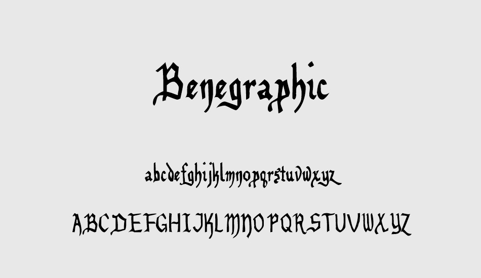 Benegraphic font