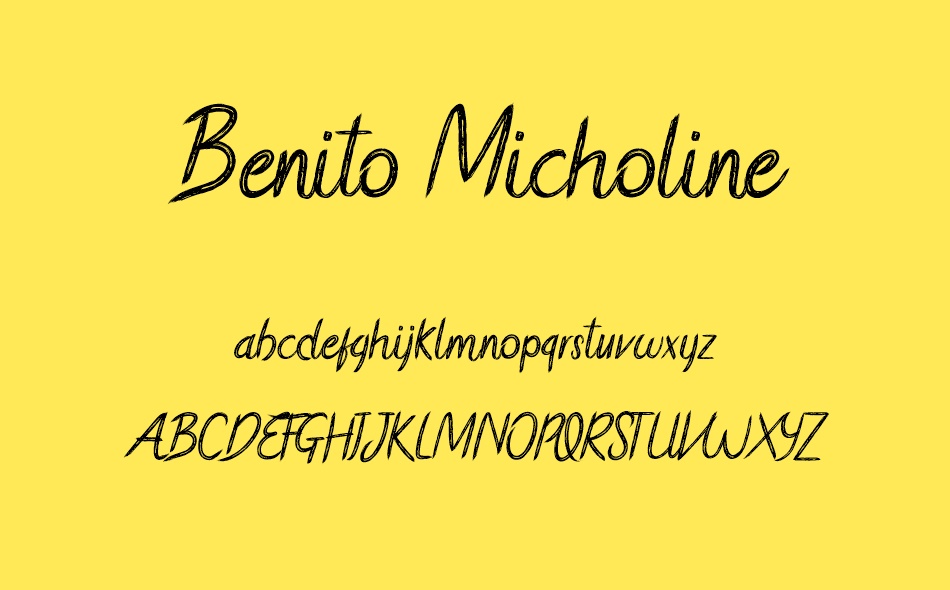 Benito Micholine font