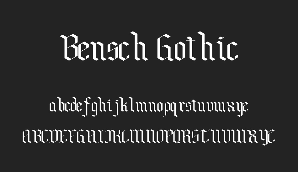 Bensch Gothic font