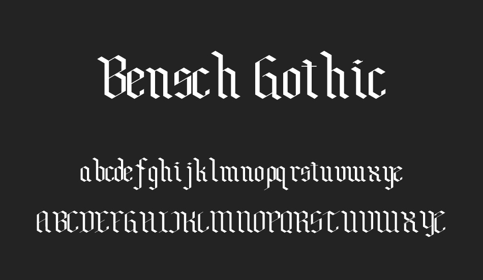 Bensch Gothic font