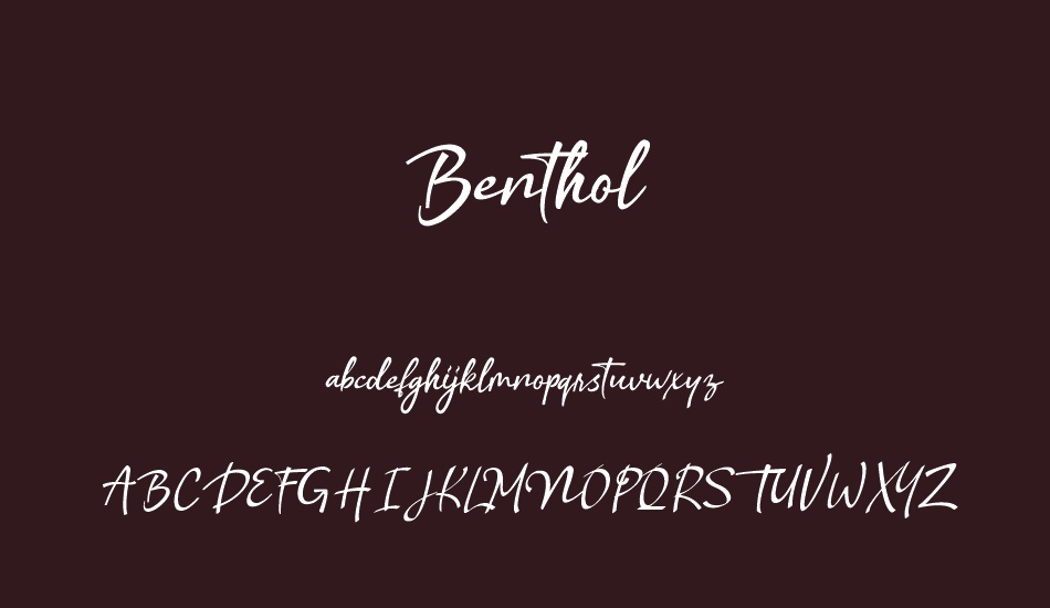 Benthol font