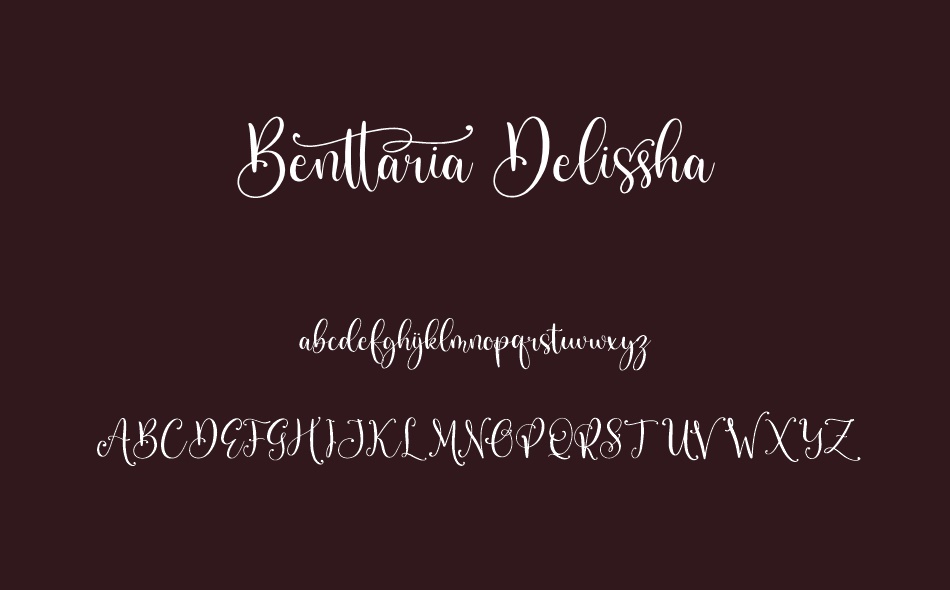 Benttaria Delissha font