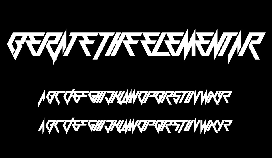 Berate The Elementary font