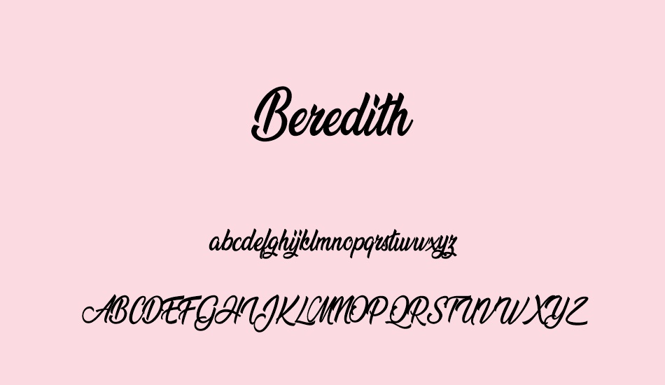 beredith-personal-use font