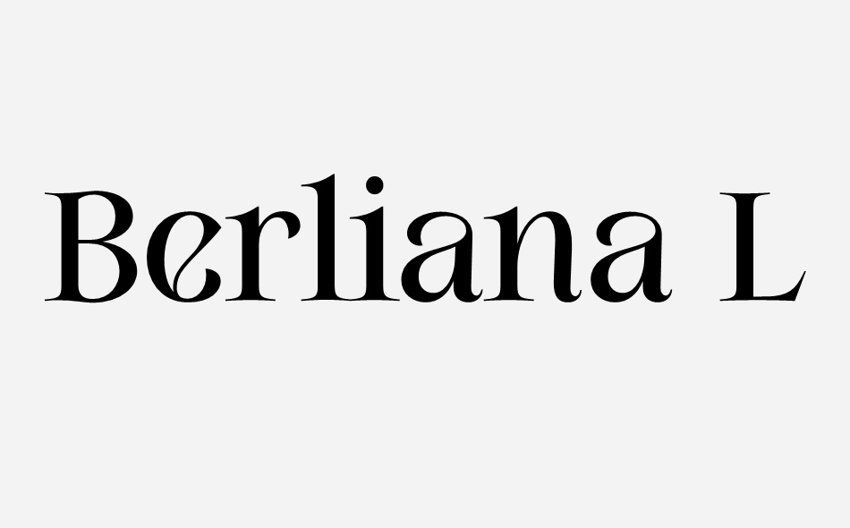 Berliana Lovely font big