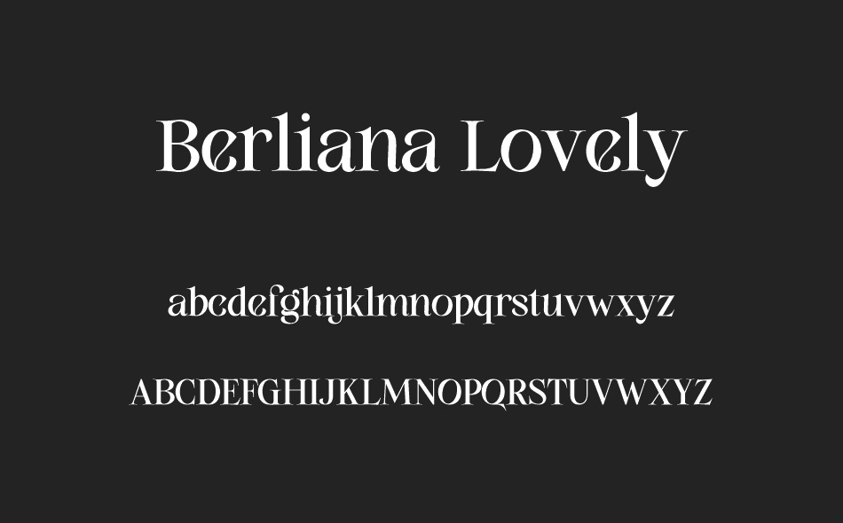 Berliana Lovely font