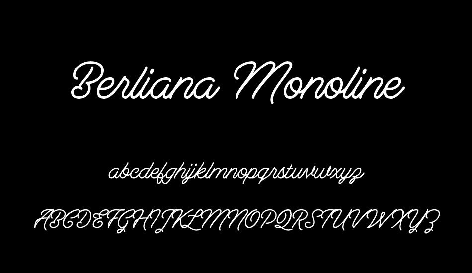 Berliana Monoline Free font