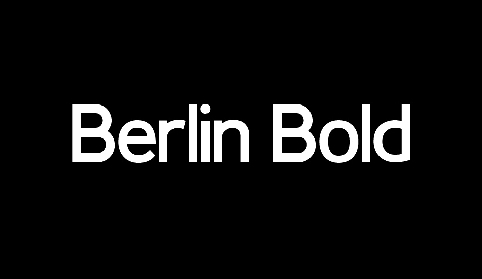 Berlin Bold font big
