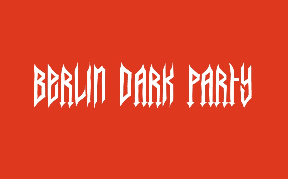 Berlin Dark Party font big