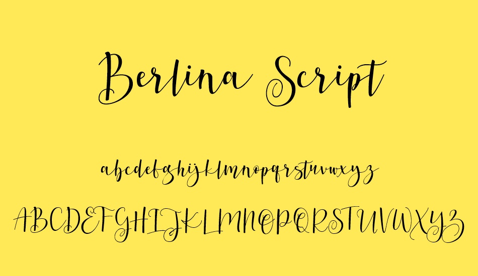 berlina-script--personal-use font